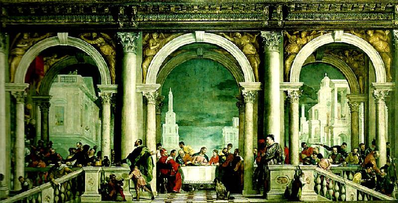 Paolo  Veronese feast in the house of levi oil painting picture